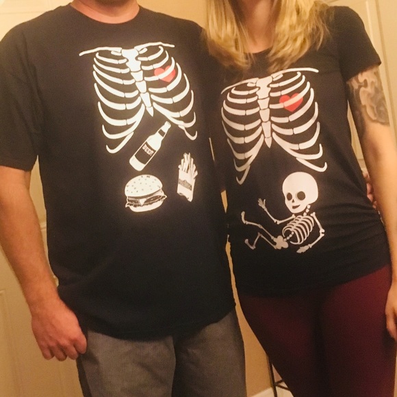 His/Hers Maternity shirts , announcement ☠️💀 - Picture 4 of 4